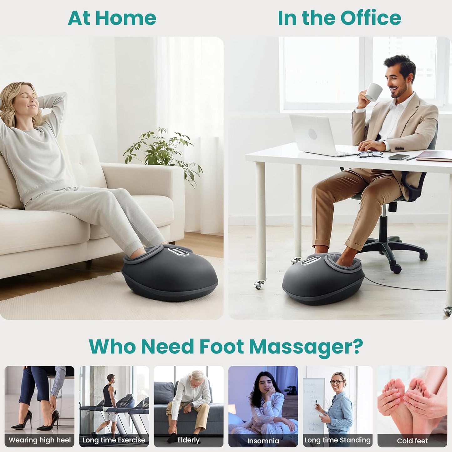 Shiatsu Foot Massager with Heat